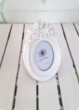 Büyük oval Krem Çerçeve