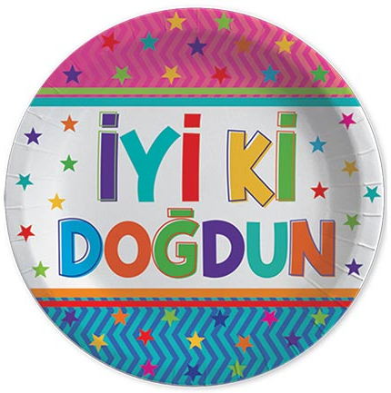 8 Lİ TABAK İYİKİ DOĞDUN FUNSTAR 23CM