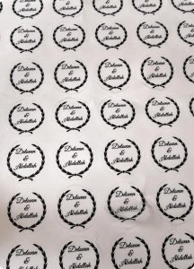 2 Cm Şeffaf Yuvarlak Sticker / Kavanoz etiketi 1 Sayfa (120 Adet)