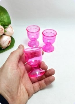 12 Li Mika Renkli Şerbet / Lohusa Mini Bardak/Bardağı