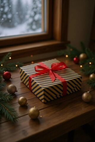 10 lu Kraft Lacivert (Verev çizgili) Ambalaj Hediye Paketi / Buket Kağıdı