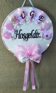 Işıklı yuvarlak Bebek kapı süsü