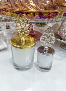 10 lu Metal Tepelikli İçi Mumlu Şekerlik / Bardak