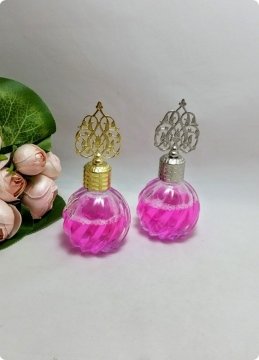 12 Li Metalize Pvc Tepelikli Burgu Cam Top Kolonya Şişesi