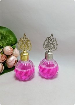 12 Li Metalize Pvc Tepelikli Burgu Cam Top Kolonya Şişesi