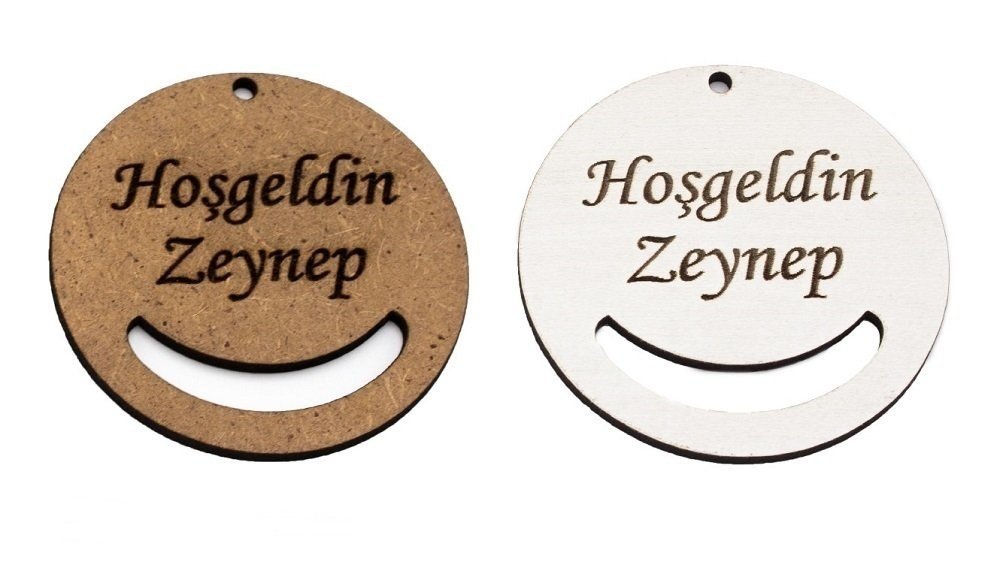 İsme Özel Ahşap Anahtarlık Aparatı (6 cm)