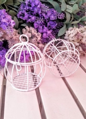 Metal Tel Kuş Tombul Beyaz-20 Adet / Paket