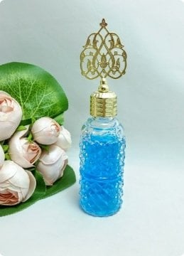 12 Li Metalize Tepelikli Kristalize Uzun Cam Kolonya Şişesi