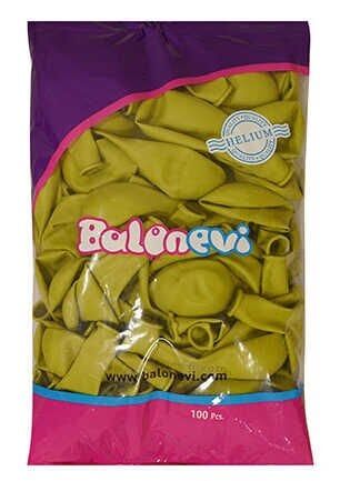 BALON DÜZ 12 İNC ZEYTİN YEŞİLİ PK:100 KL:50
