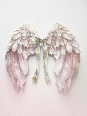 5 Li Çift taraf baskılı melek kanadı figür