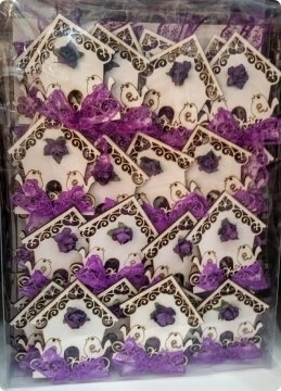 Ahşap Ev Süslü  Magnet (Söz, Nişan, Nikah, Şekeri)