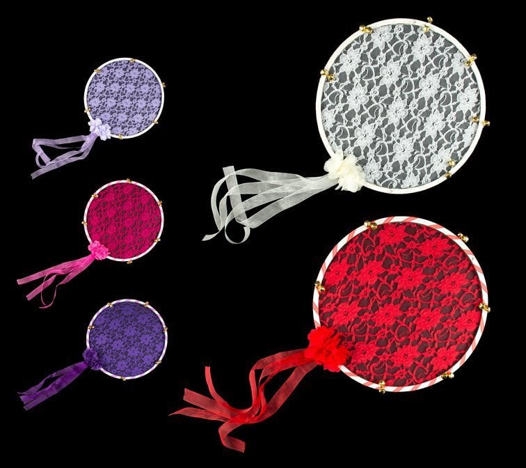 30 Cm Büyük el işi zilli DANTEL tef