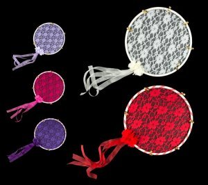 30 Cm Büyük el işi zilli DANTEL tef