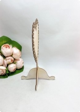 Desenli Ahşap Ayaklı Masa Üstü İsimlik (Söz,Nişan,Nikah Masası)