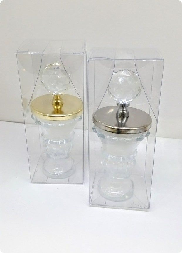 20 li Kristal Tepelikli Biblo Mum (Metal Kristal Tepelikli)