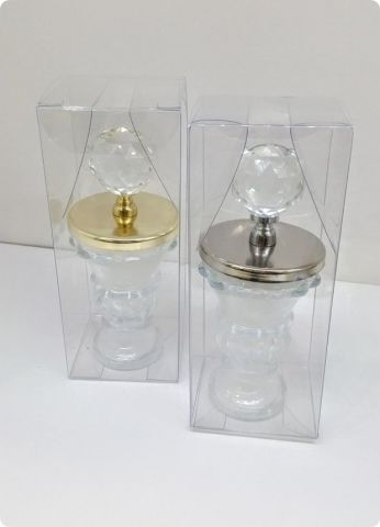 20 li Kristal Tepelikli Biblo Mum (Metal Kristal Tepelikli)