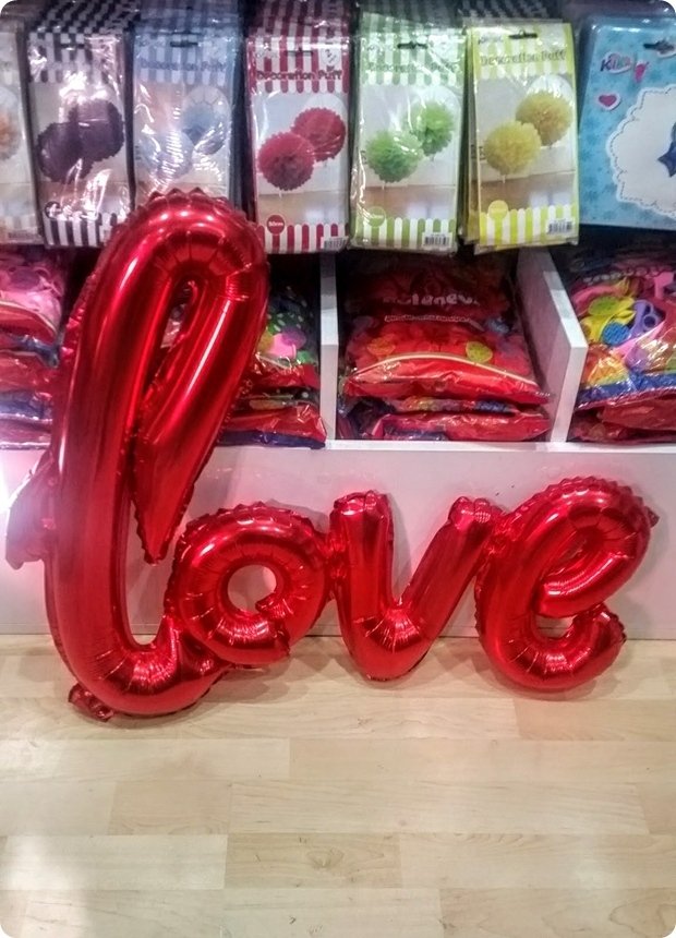 Love Yazılı Folyo Balon