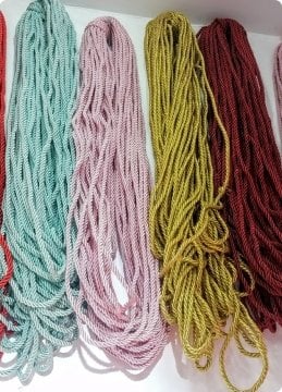 50 Mt.Renkli Örgü Jüt İp Top