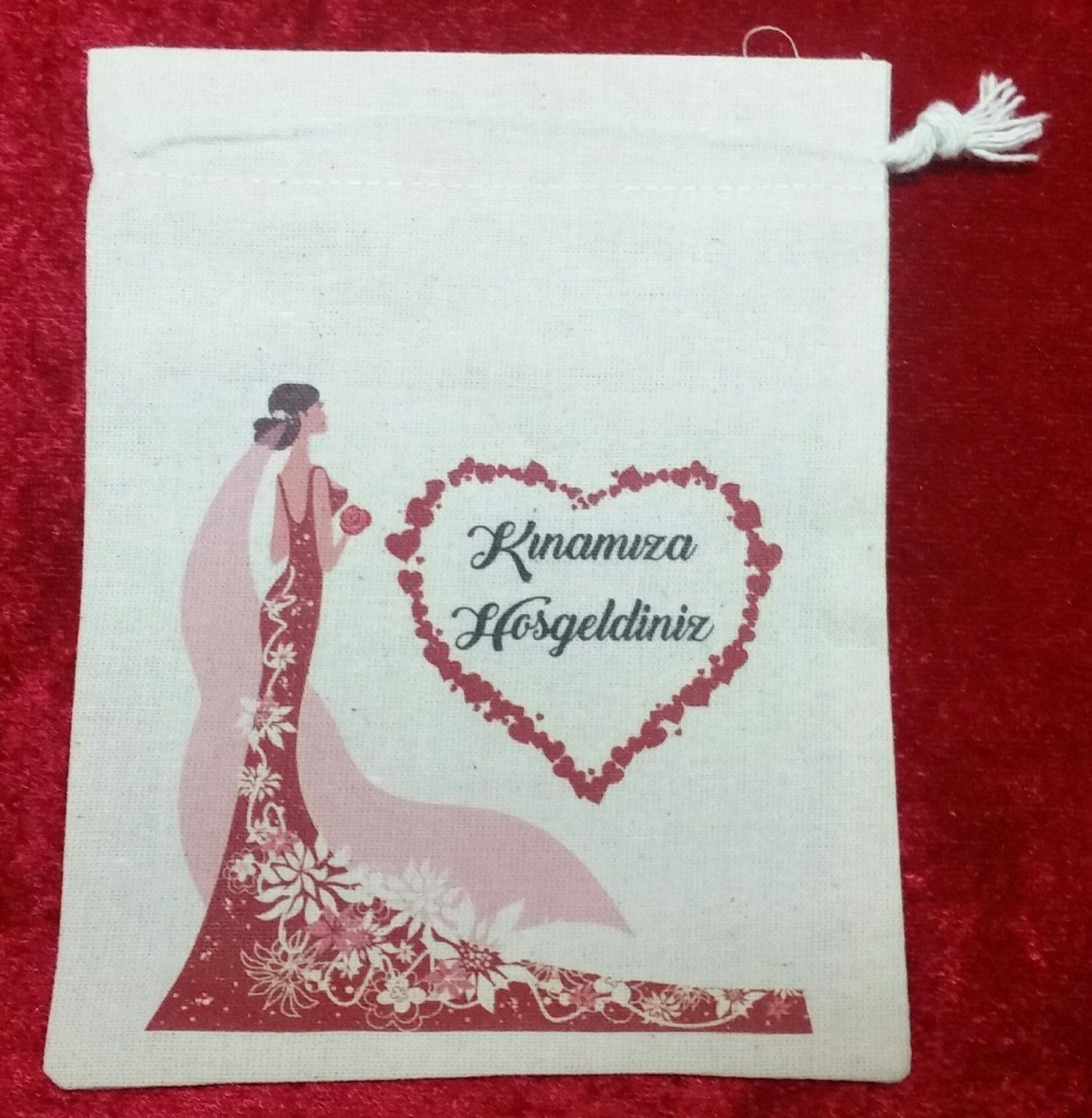 10 Lu Baskılı Kınamıza Hoşgeldiniz Kese (11x14 cm)