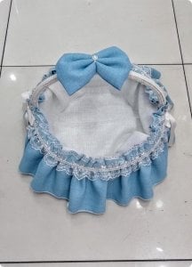 Keten fiyonklu bebek sepeti