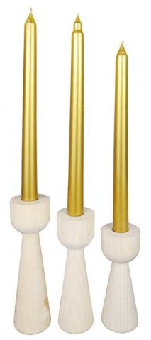 AĞAÇ KÜTÜK ŞAMDAN KADEH NATUREL PK:3 LÜ SET