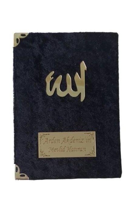 isme Özel 10x14 Cm Kadife Kaplı 80 Sayfa Yasin