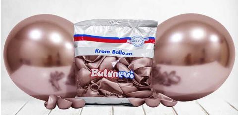 BALON KROM PARLAK 12 İNC ROSE GOLD PK:50 KL:30