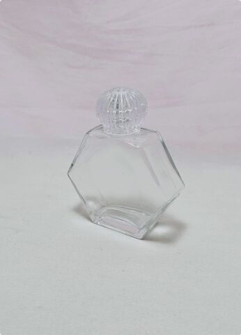 50 cc Altıgen Cam Şişe (tane ile)