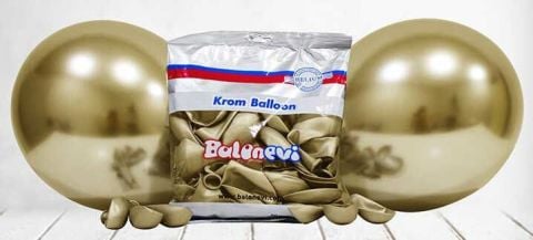 BALON KROM PARLAK 12 İNC ALTIN PK:50 KL:30