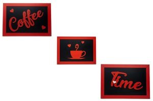 Coffee Time Üçlü Set Duvar Süsü