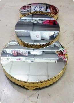 3 lü Aynalı Jardinyer