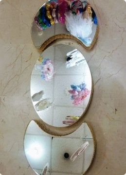 3 lü Aynalı Jardinyer