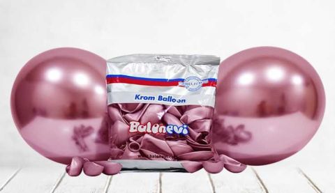 BALON KROM PARLAK 6 İNC PEMBE PK:50 KL:40