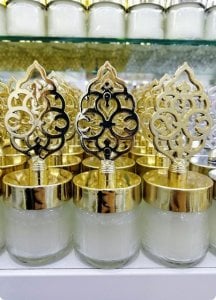 20 li Pvc Tuğra Tepelikli Mumlu Cam Kavanoz
