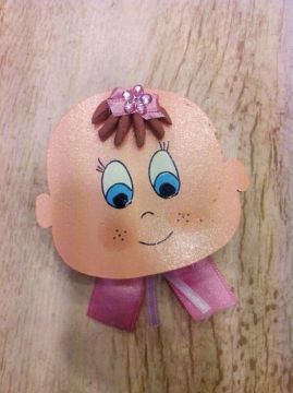 Sevimli Kelle Kutu Bebek Şekeri Objesi