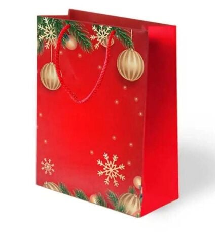 10 Lu 25x30 cm Yılbaşı Coşkusu Karton Çanta