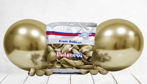 BALON KROM PARLAK 6 İNC ALTIN PK:50 KL:40