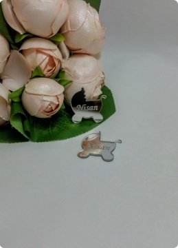 İsim Yazılı Ayna Puset Bebek Şekeri (Lazer Kesim Pleksi Ayna)
