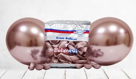 BALON KROM PARLAK 6 İNC ROSE GOLD PK:50 KL:40